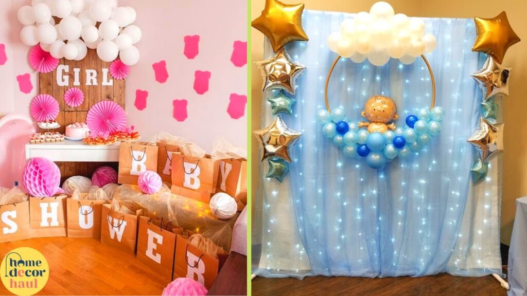 Baby shower decorations at home: