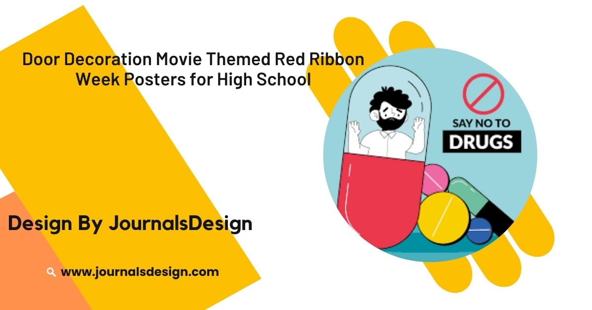 Door Decoration Movie Themed Red Ribbon Week Posters for High School